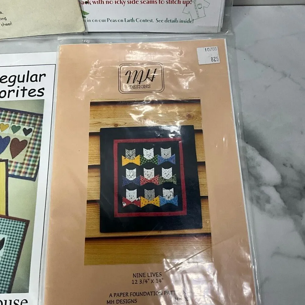 Set of 6 Quilt sewing patterns